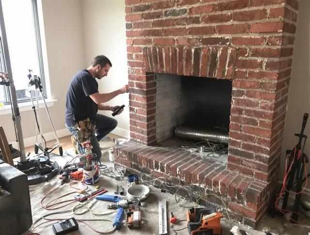 Orlando Chimney Sweep specialist finalizing chimney liner service in Orlando, FL