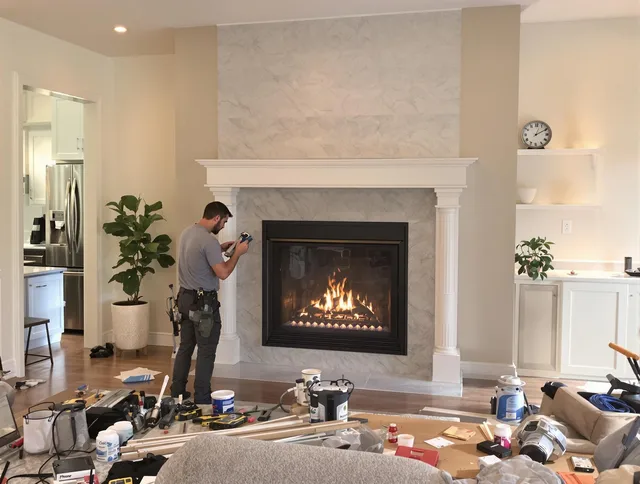 Newly installed fireplace by Orlando Chimney Sweep in Orlando, FL